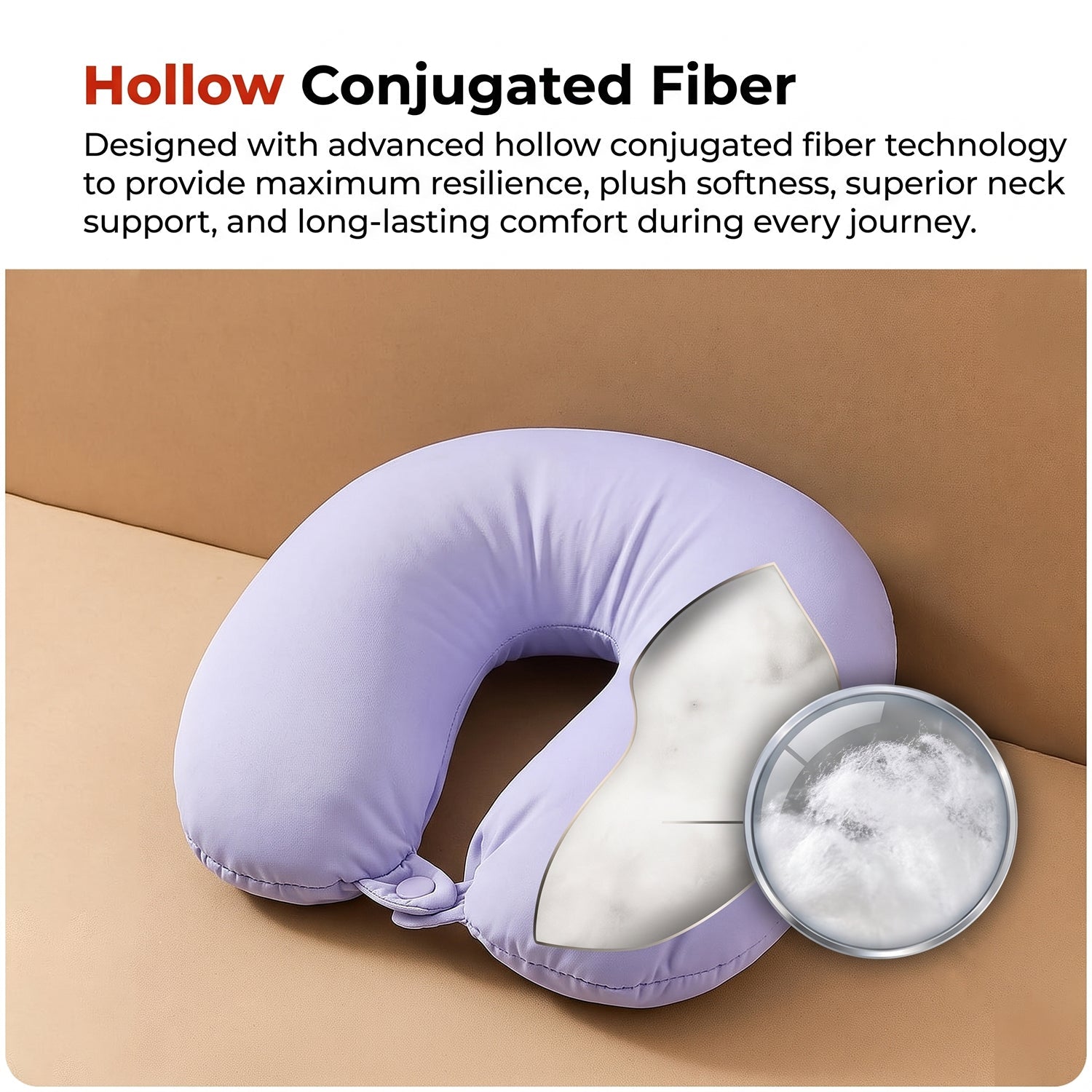 Lightweight U shaped pillow for planes, trains and office