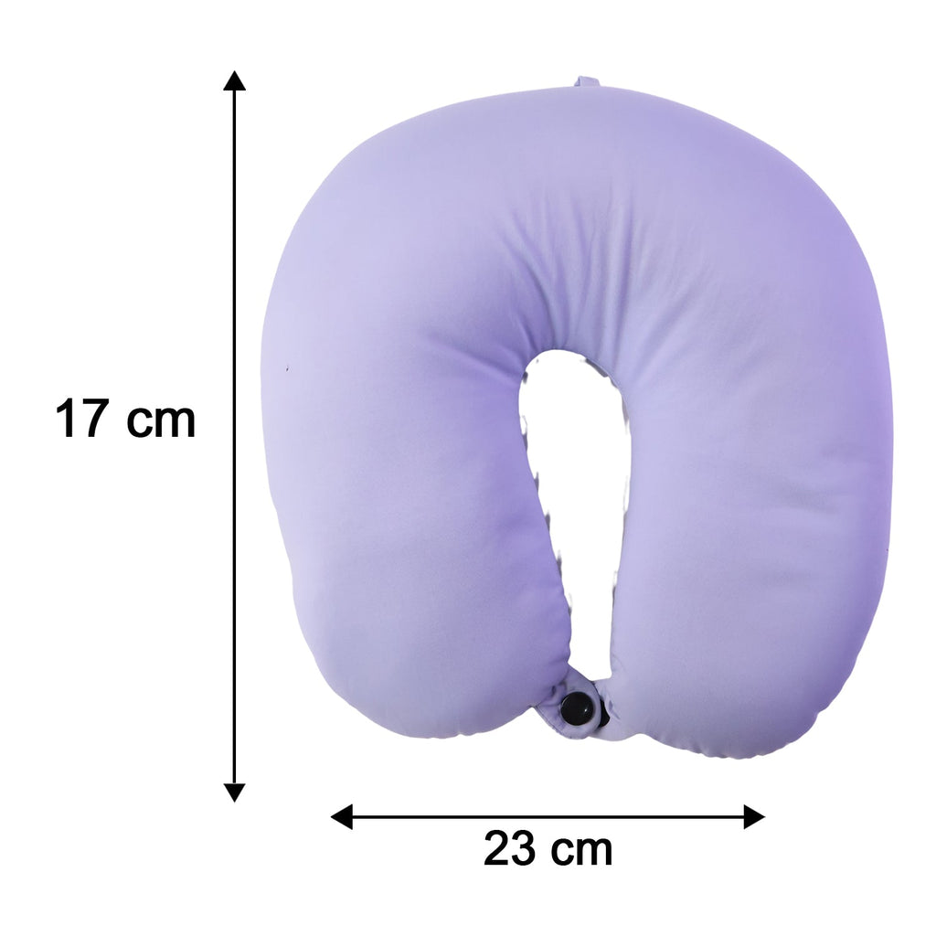 Portable U shape pillow with soft fabric cover