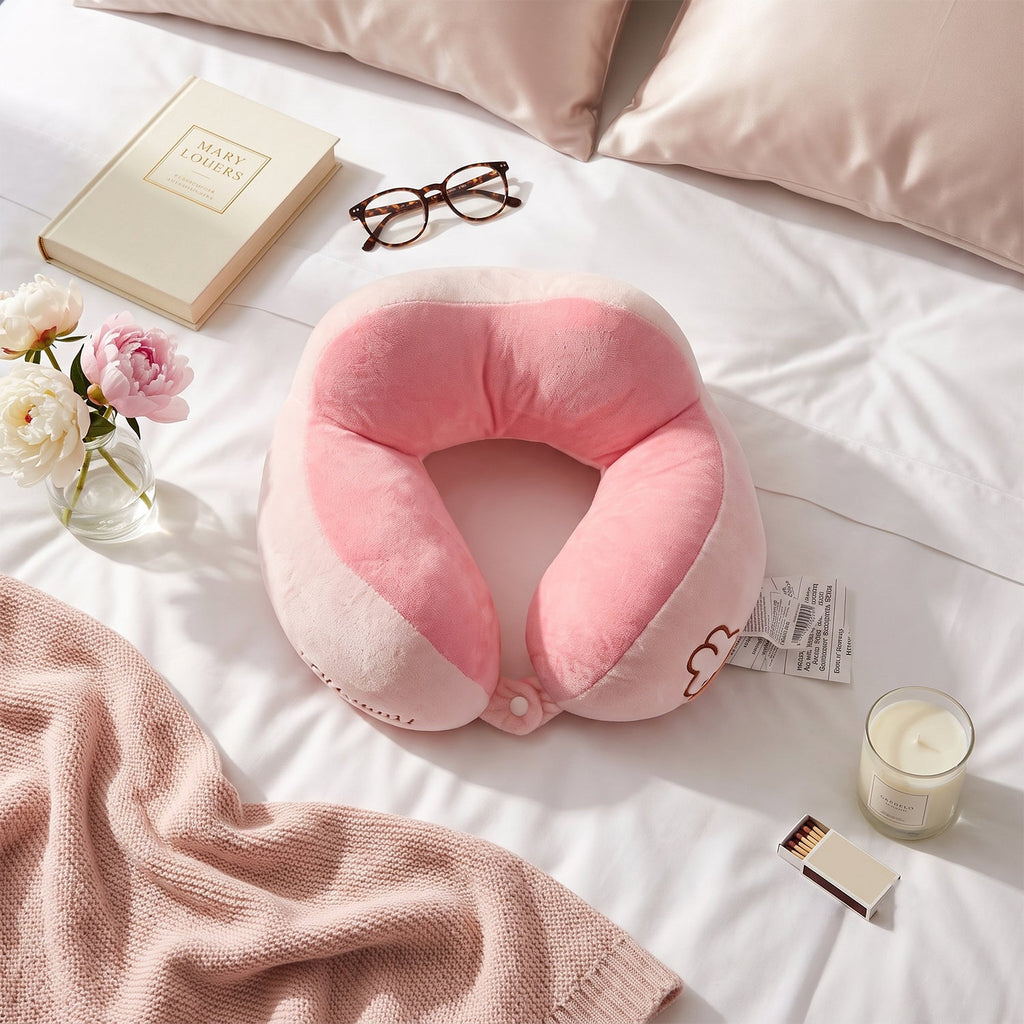 Comfortable U shape support pillow for napping on journeys