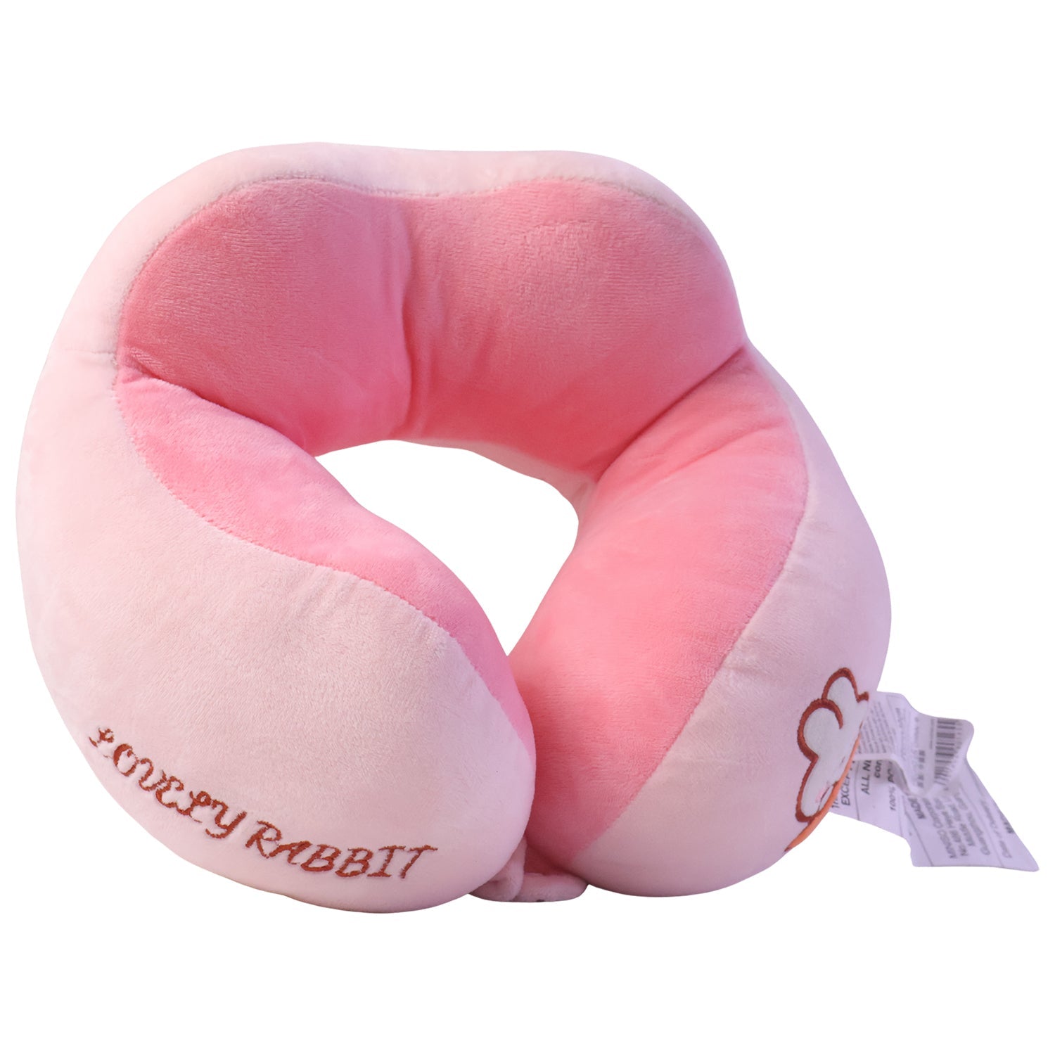 Pink white travel cushion for head and neck support