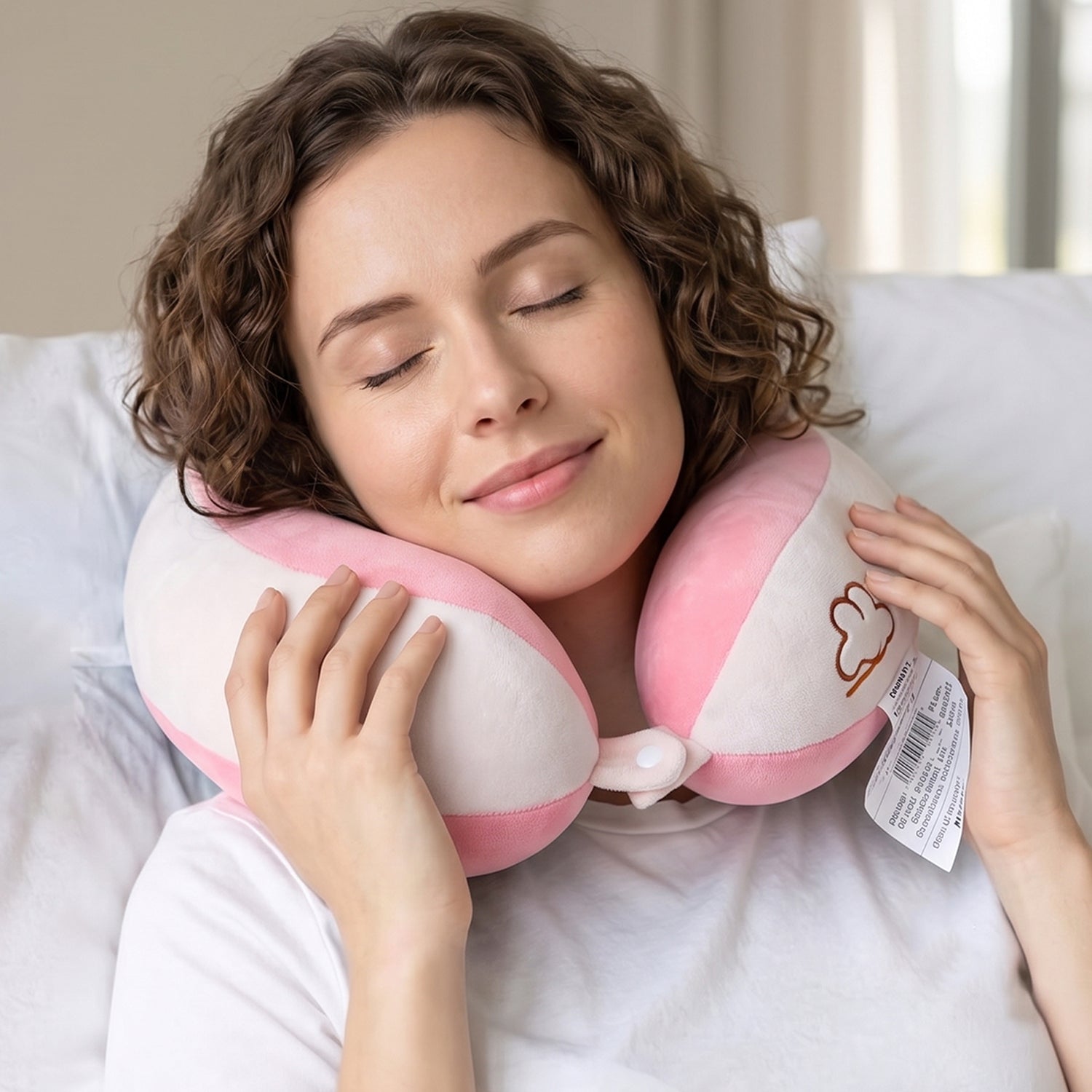 Supportive travel pillow to ease neck strain on the go