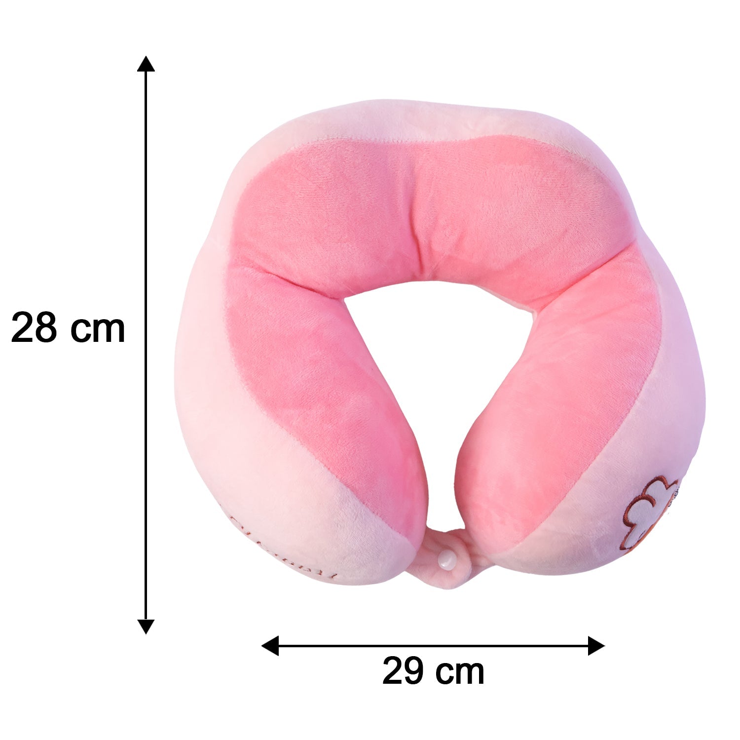 Cosy plush neck pillow for long trips and office naps
