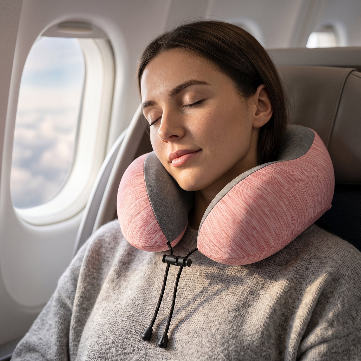 Supportive travel pillow to reduce neck strain on the go