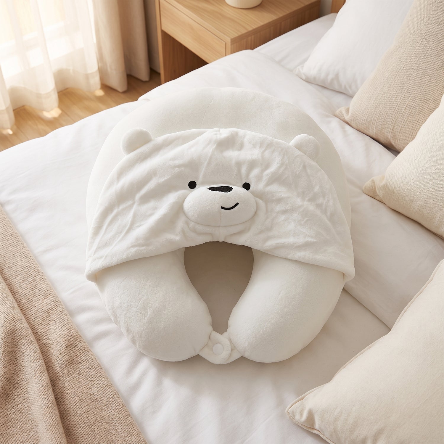 Bear neck pillow cute design