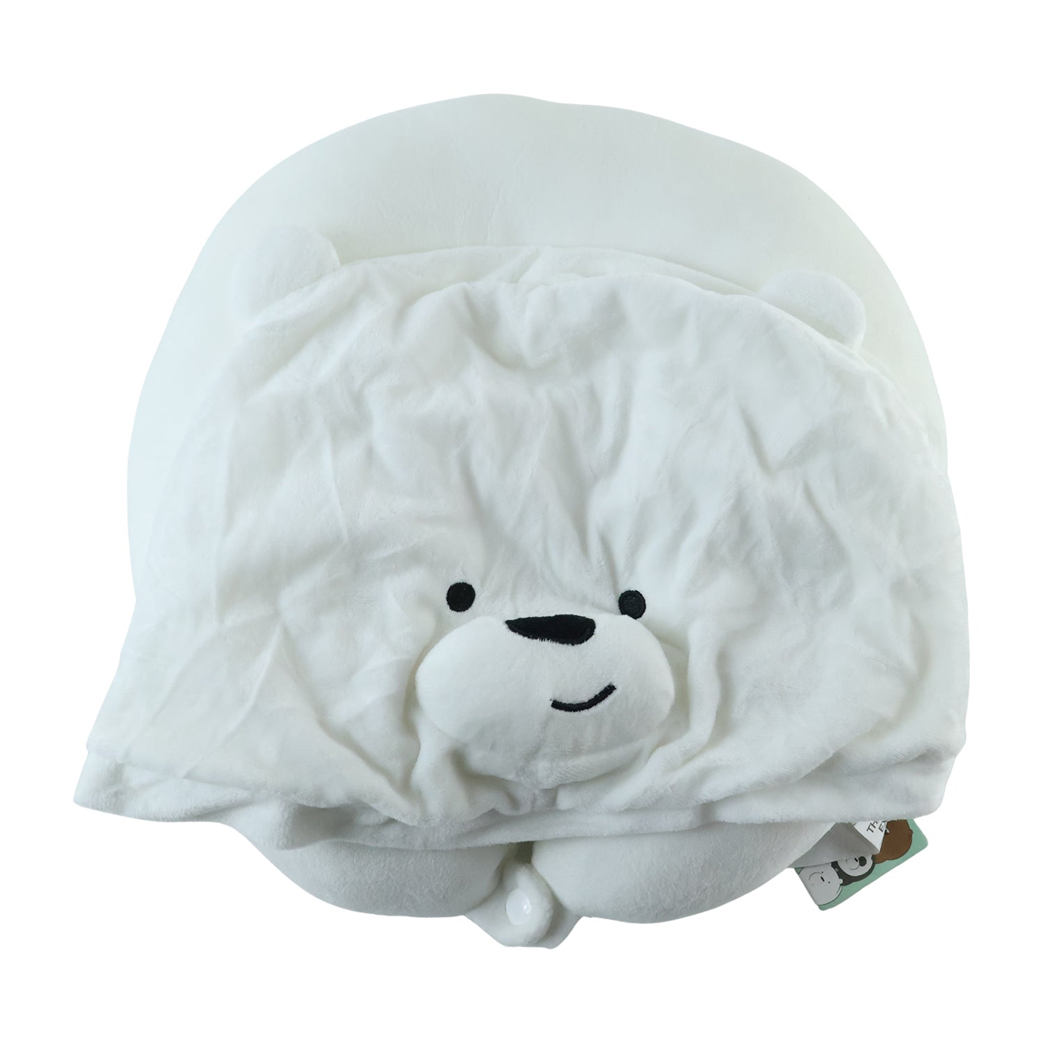 Hooded pillow wearing view