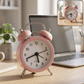 Mini twin bell analog alarm clock