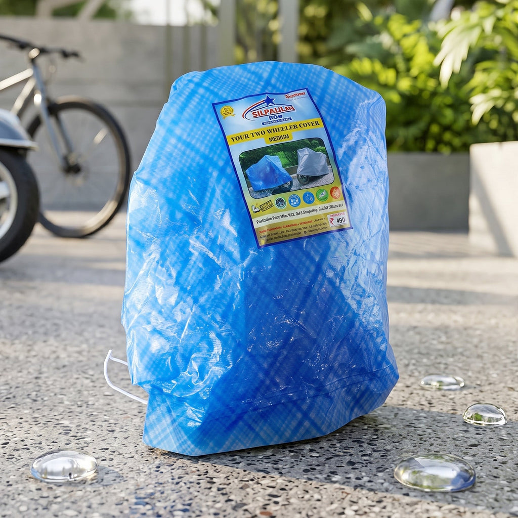 Protective bike cover for rain, dust and sun, medium size