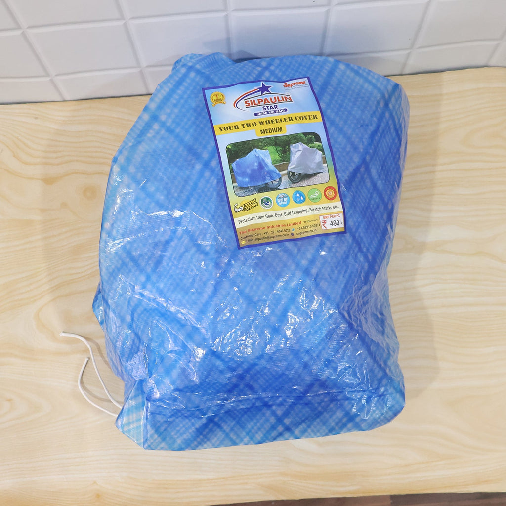 Lightweight waterproof cover for two wheelers, easy to fold
