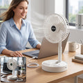 Portable foldable USB desktop fan with adjustable height stand (1 pc)