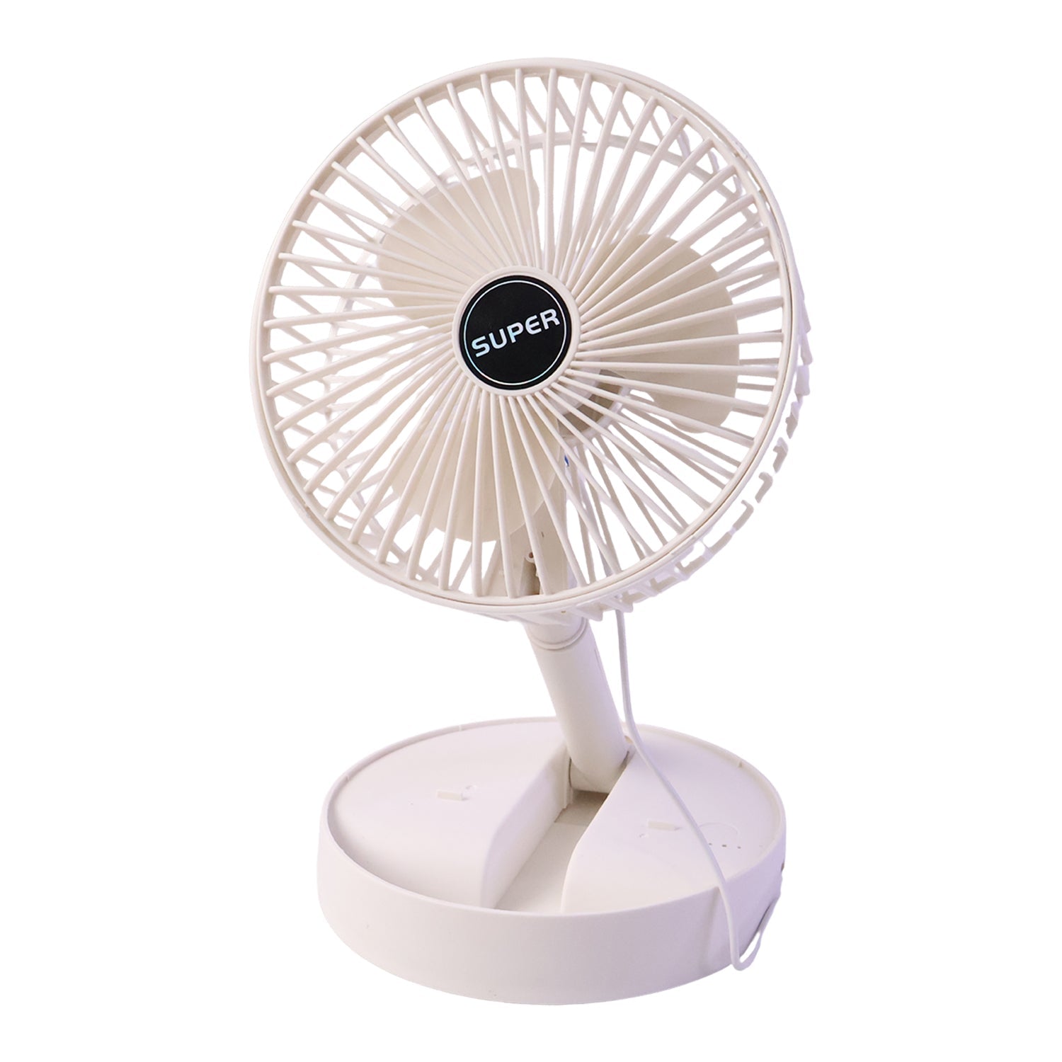 Collapsible USB fan that folds flat for travel