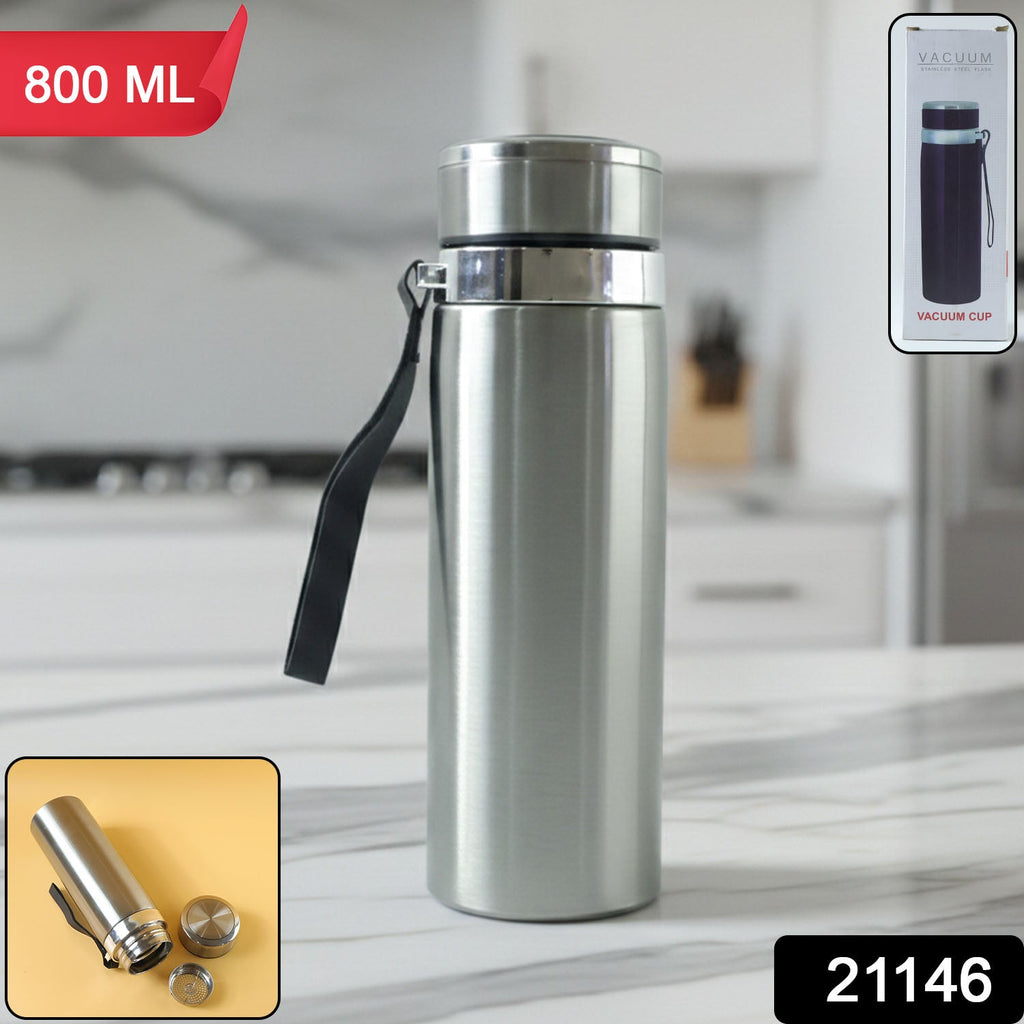 Insulated water bottle with double wall construction