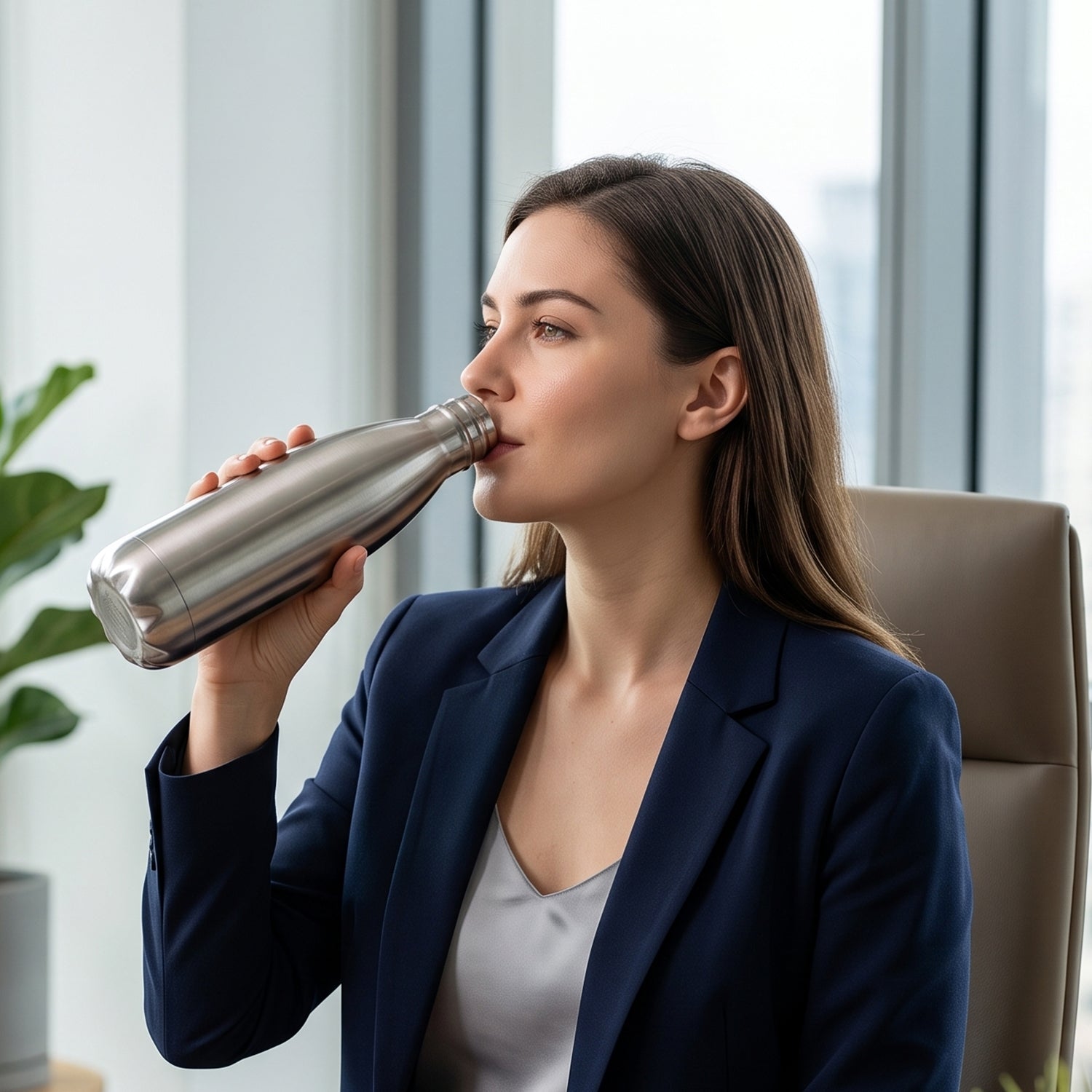 Hot and cold vacuum flask with wide mouth and secure lid