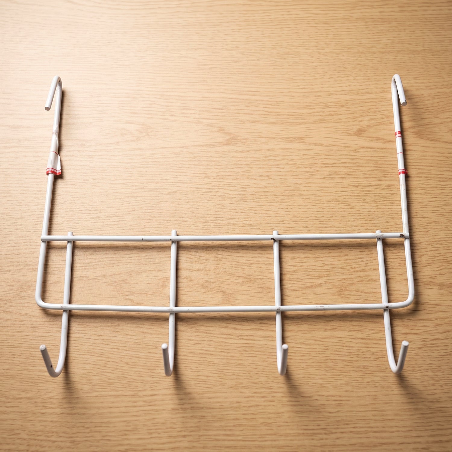 Over the Door Metal Hook Rack – Space Saving 4 Hook Organizer