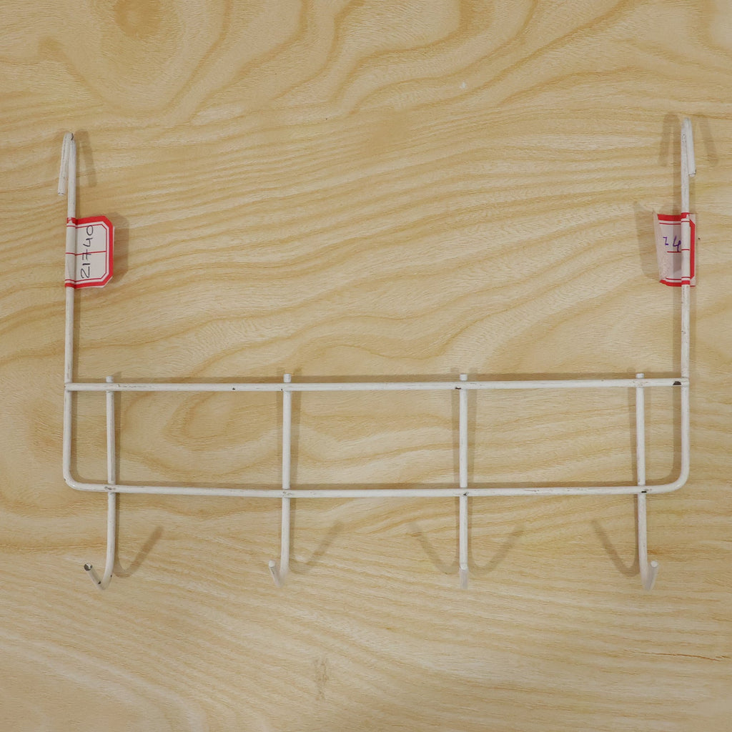 Over the Door Metal Hook Rack – Space Saving 4 Hook Organizer