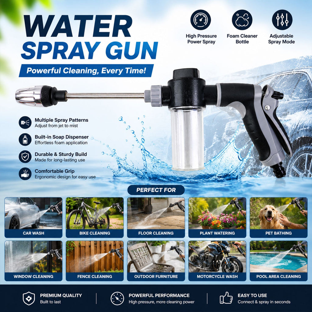 Water spray gun white bg