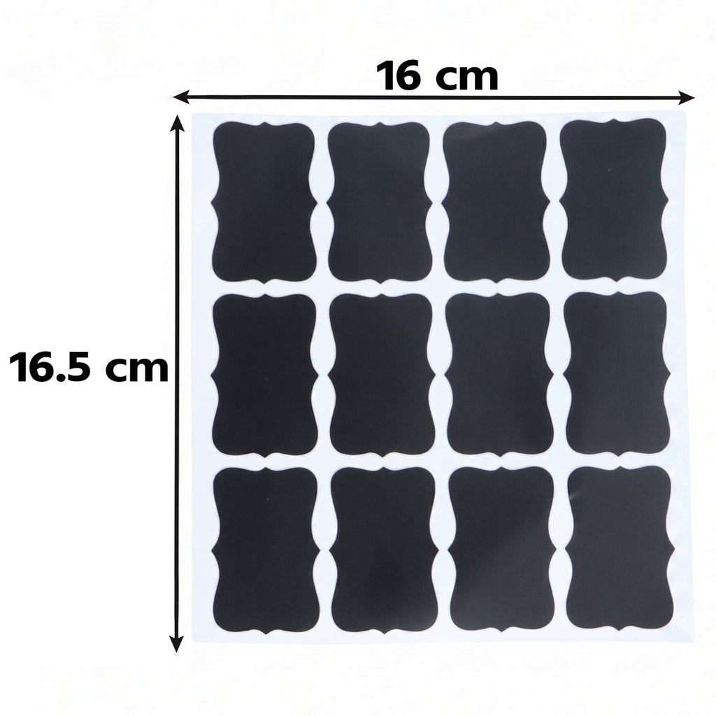 Erasable chalkboard stickers for spice jars and storage