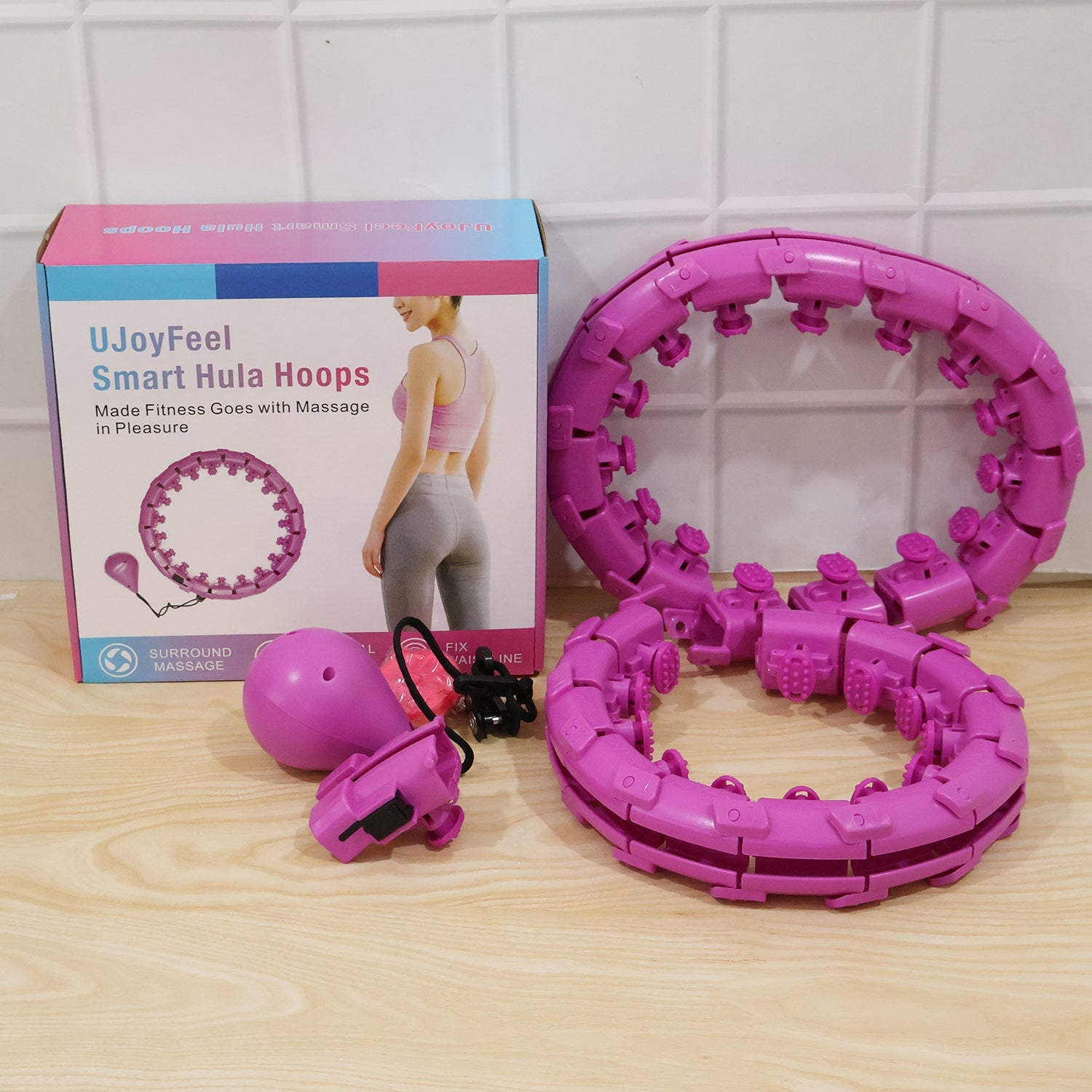 Detachable exercise hula hoop for core strength and fitness