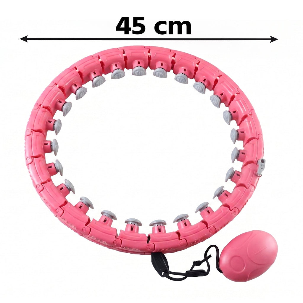 Smart fitness hula ring with adjustable links for exercise