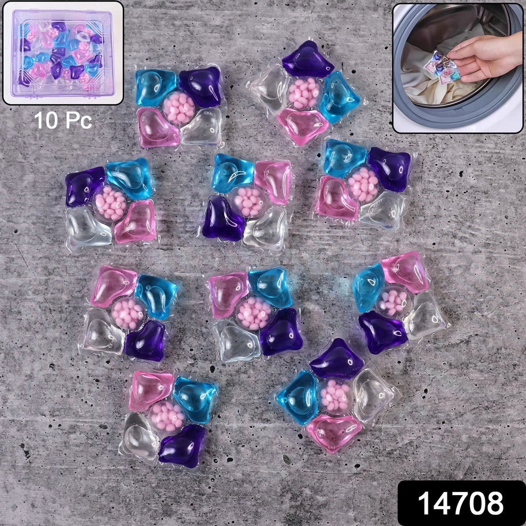 Close-up of Laundry Detergent Pods with fast dissolving formula
