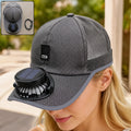 Solar Powered Cooling Fan Cap Rechargeable Baseball Sun Hat for Outdoor (1 Pc)