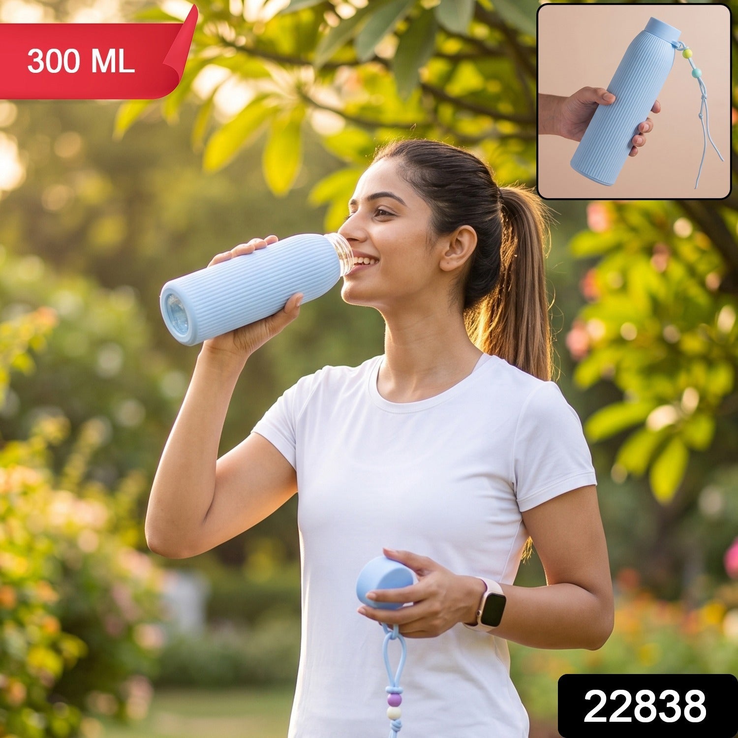 Glass Water Bottle – Stylish & Leakproof for Daily Use