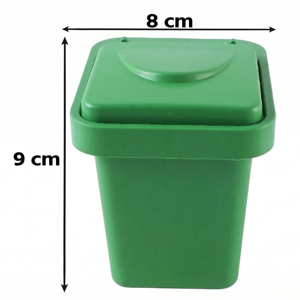 Mini Dustbin Shape Ashtray, Wall-Mounted and Tabletop Ashtray with Flip Lid (1 Pc)