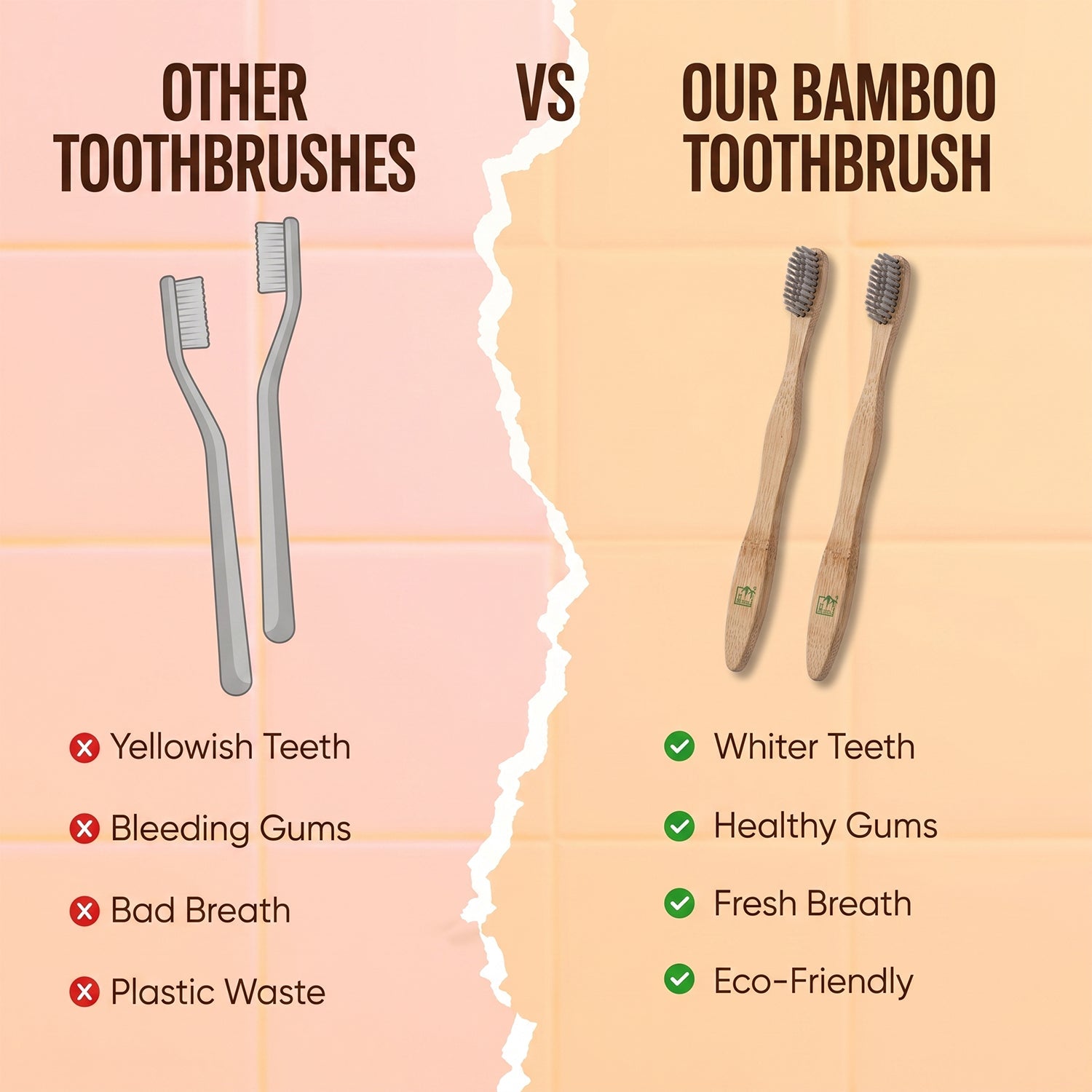 Eco friendly wooden toothbrush for sustainable oral care