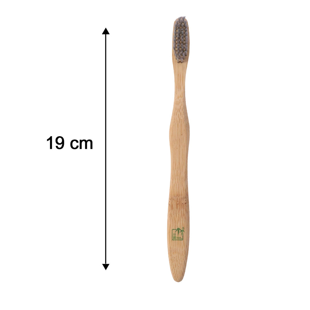 Reusable bamboo toothbrush for zero waste bathrooms