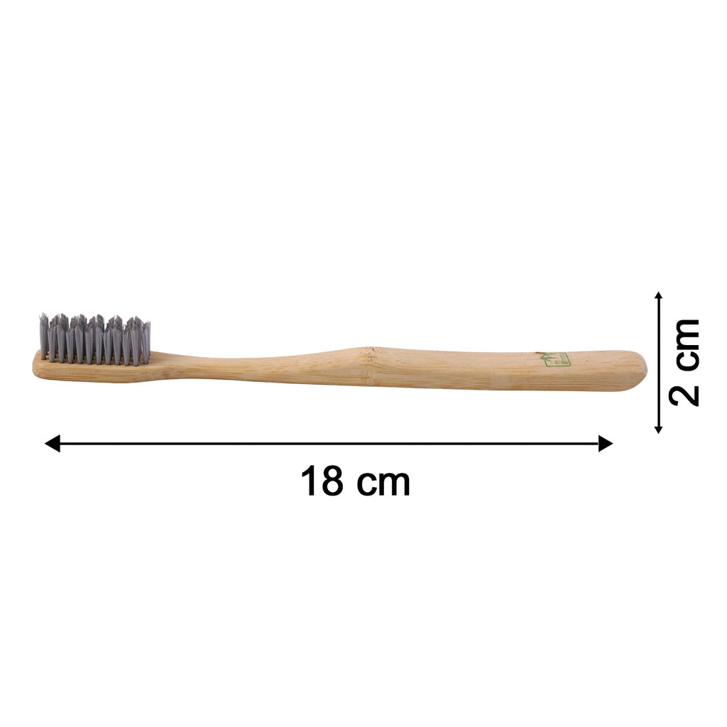 Soft Bamboo Toothbrush, Biodegradable Wooden Toothbrush with Soft Bristles (1 Pc)