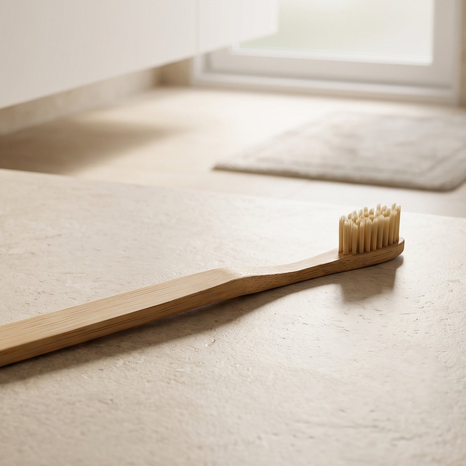 Soft Bamboo Toothbrush, Biodegradable Wooden Toothbrush with Natural Bristles (1 Pc)