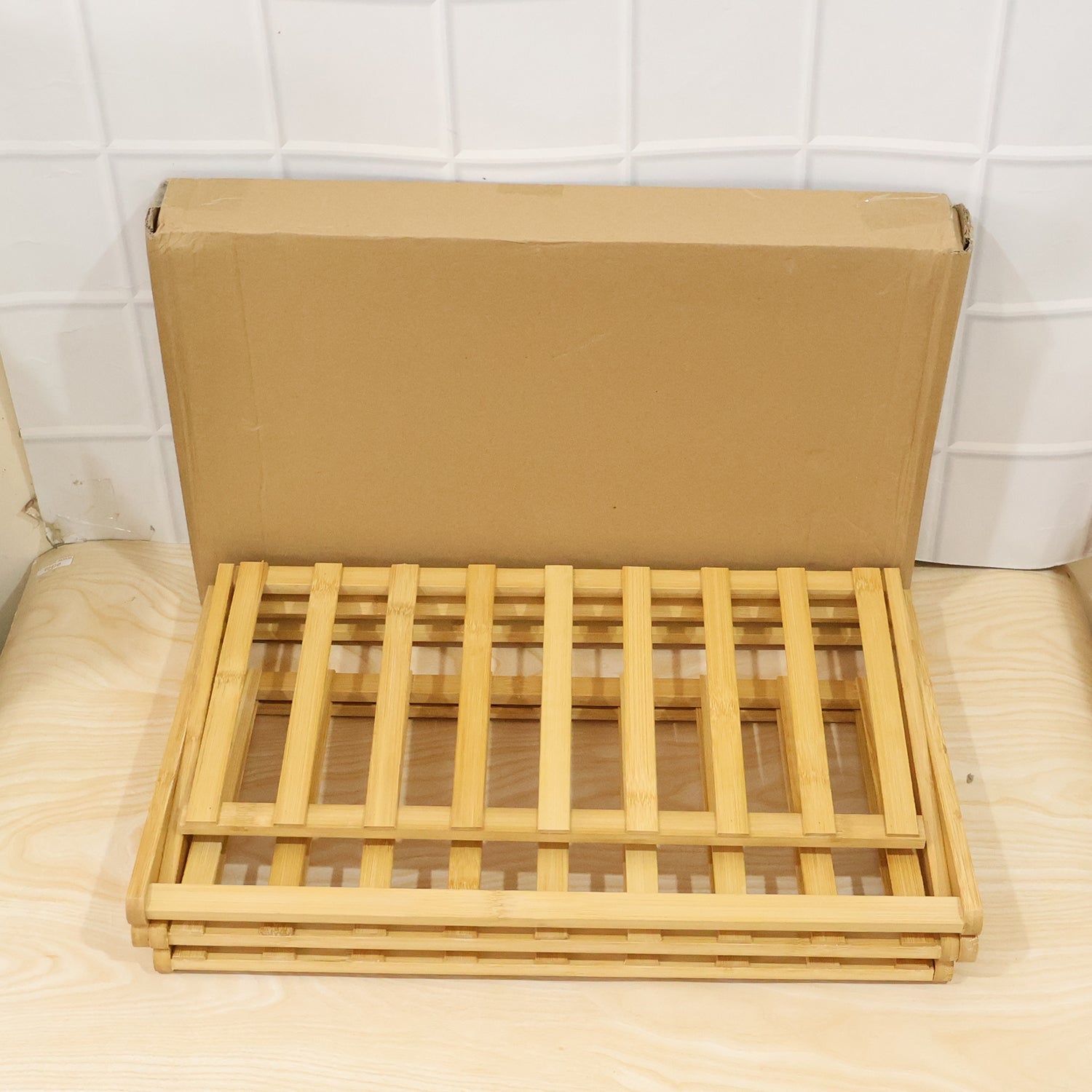 Bamboo shoe rack 1 set