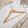 Premium wooden cloth hanger, garment and coat hanger with bar for wardrobe (1 pc)