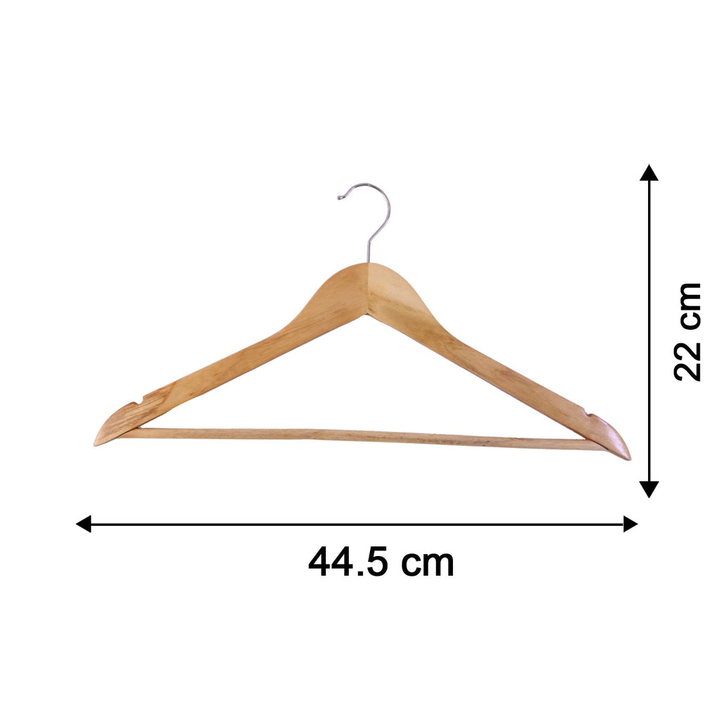 Sturdy wooden coat hanger for closets, hotels and boutiques