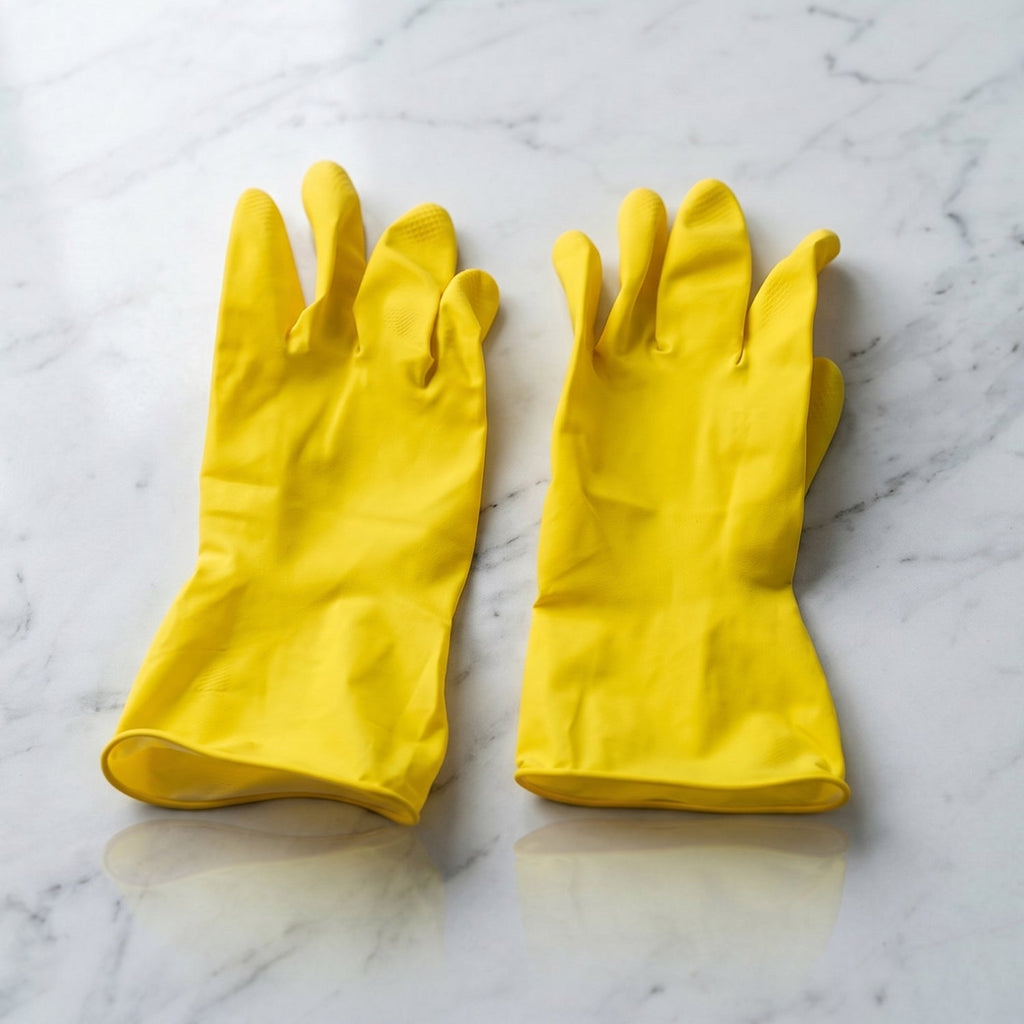 Victor yellow household cleaning gloves for kitchen use