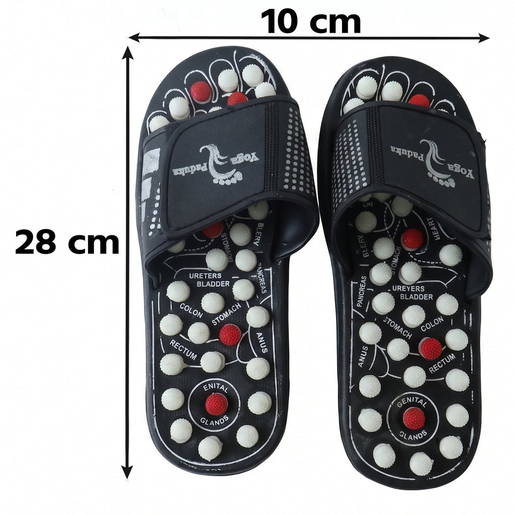 Foot massage slippers with raised nodes for daily acupressure therapy