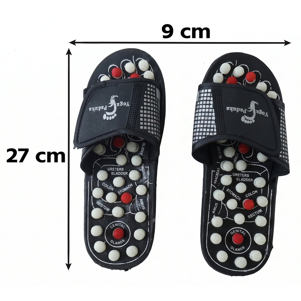 Reflexology massage sandals with acupressure nodes for foot relaxation