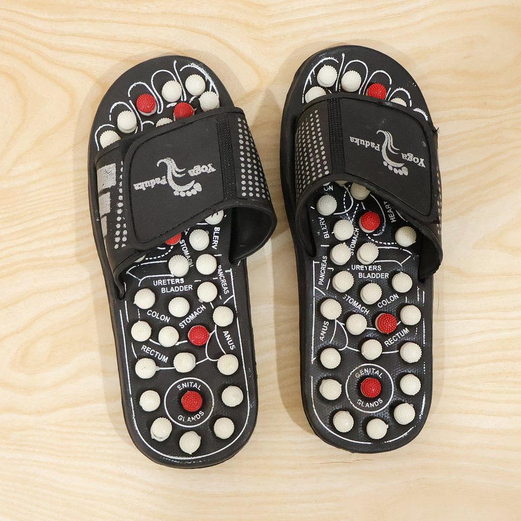 Reflexology foot massager sandals for relaxation and comfort