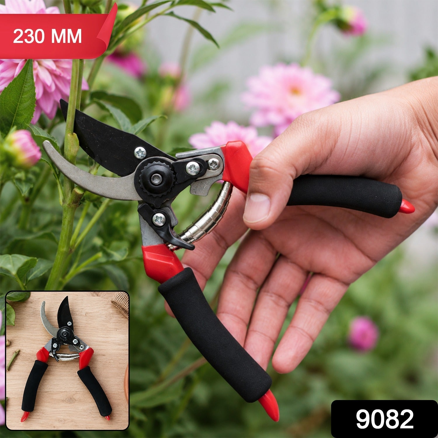 Garden Shear Stainless Steel 21 Cm Sharp Bypass Pruner for Plants (1 Pc)