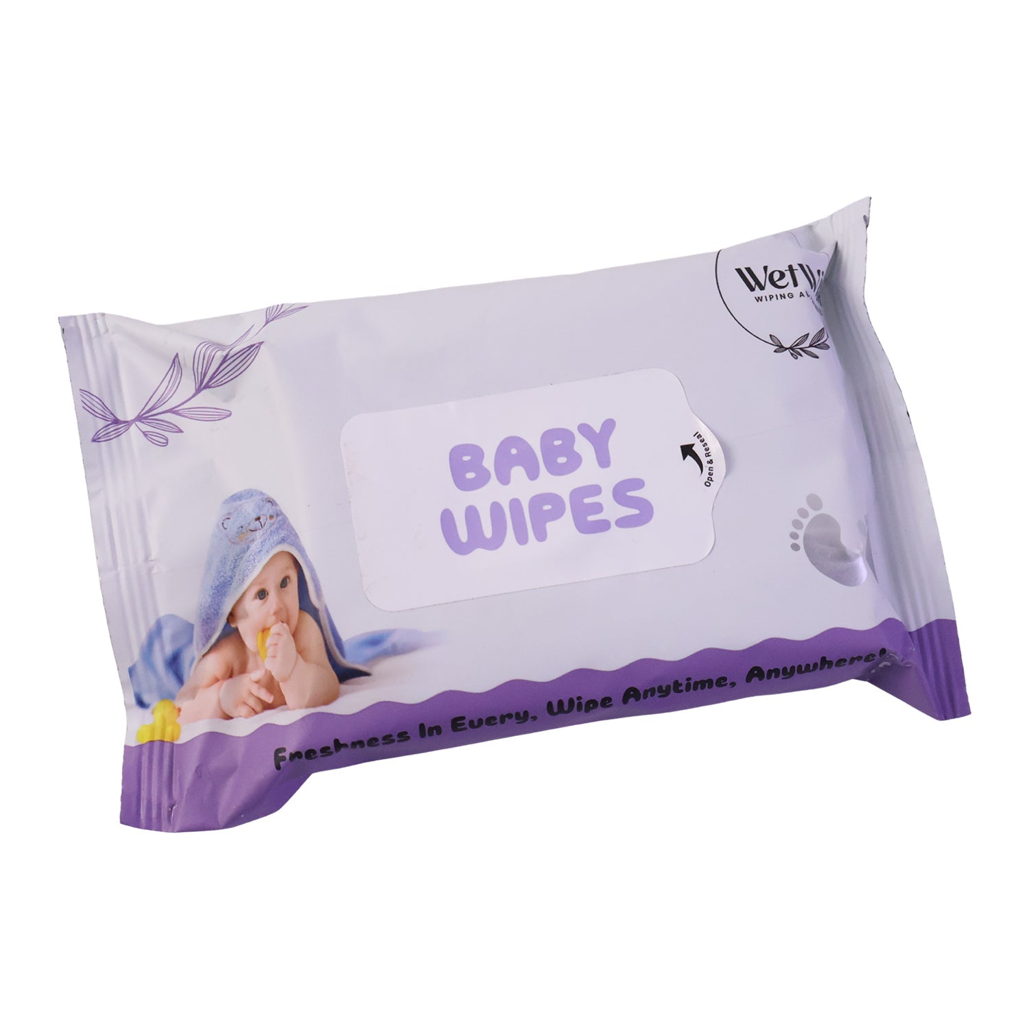 Baby wipes ideal for diaper changes and face cleaning