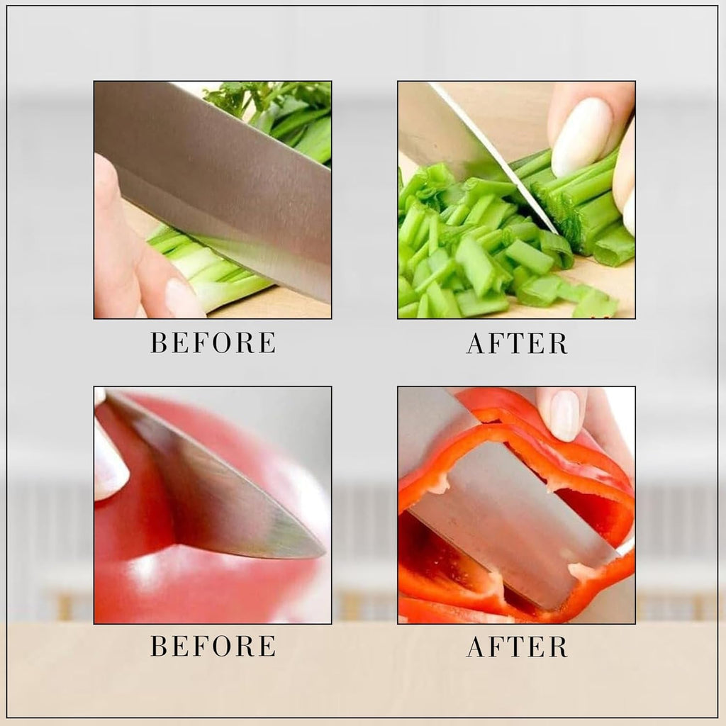 3 Stage Manual Knife Sharpener Tool for Steel and Ceramic Knives Kitchen (1 Pc) view 3