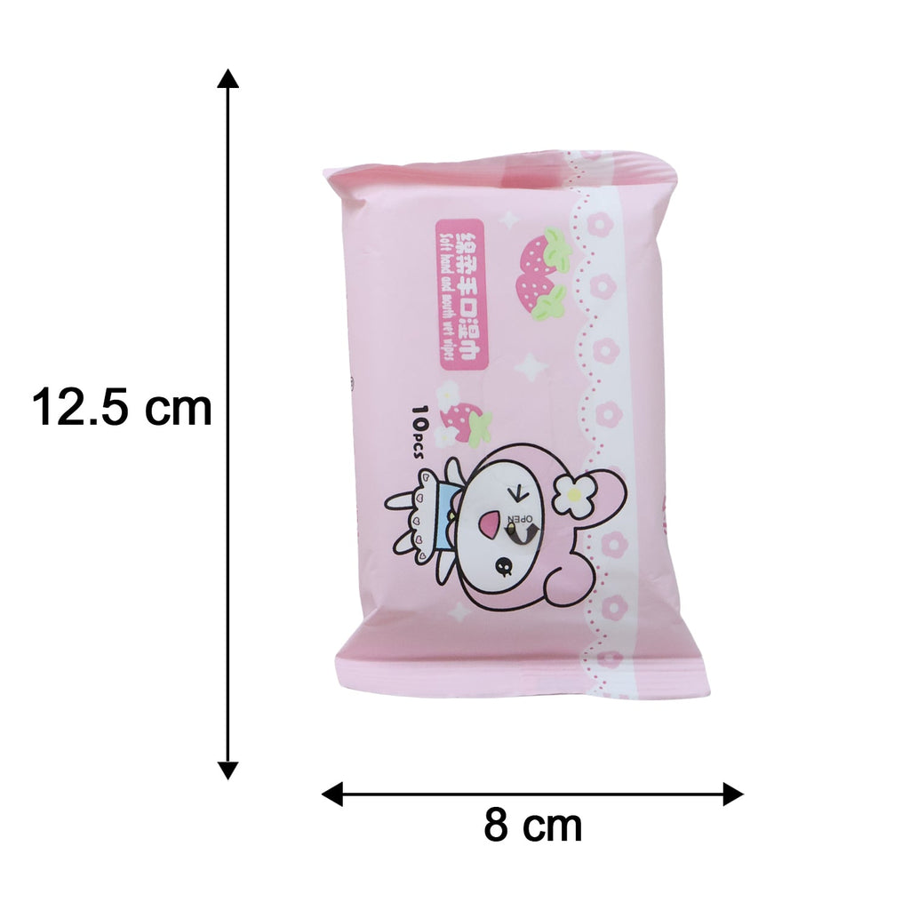 Size reference image of child-friendly wet wipes pack