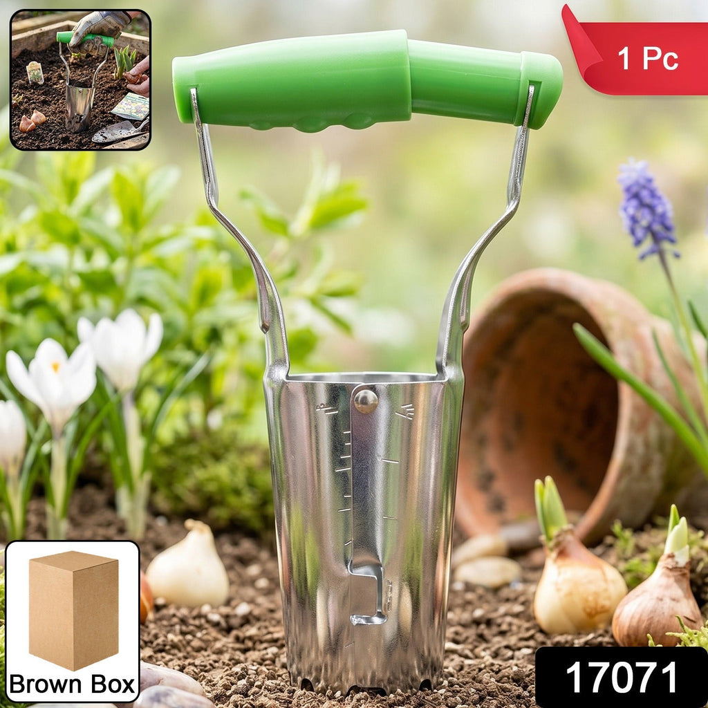 Garden bulb planter transplanter tool handle