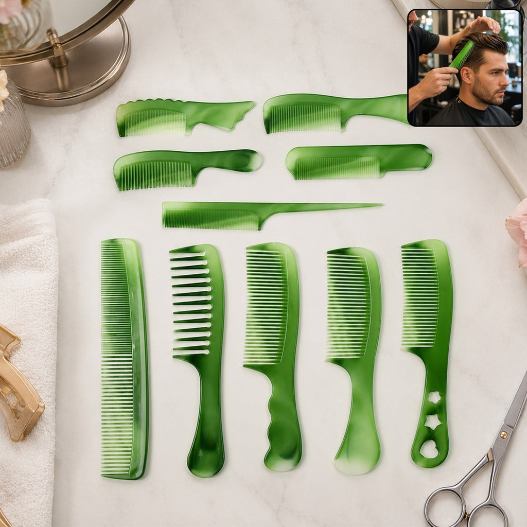 Salon Multipurpose Hair Comb 10 Pc Set Styling Grooming Professional Use (1 Set)