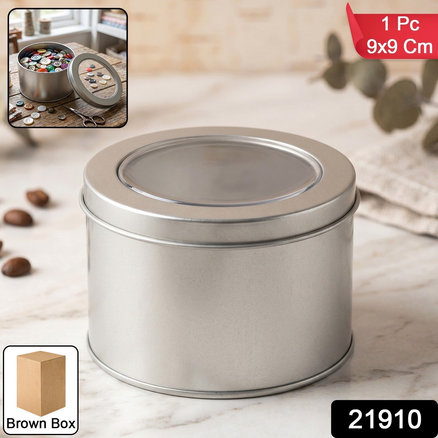Round tin box pack