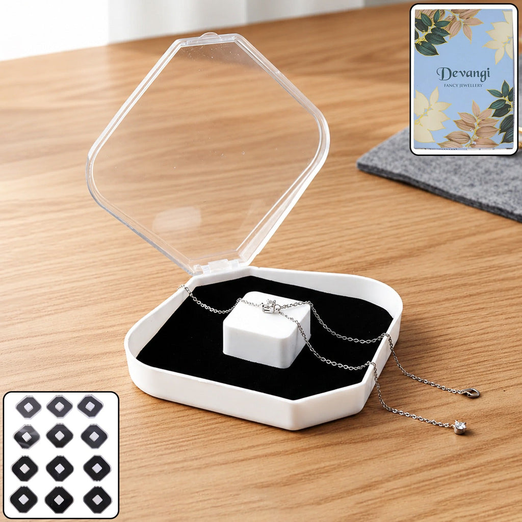 Jewellery Storage Box Set – 12 Pc Soft Cushion Display