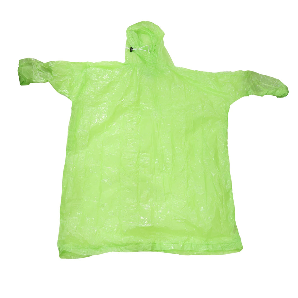 Durable waterproof rain poncho with an adjustable hood for monsoon protection.