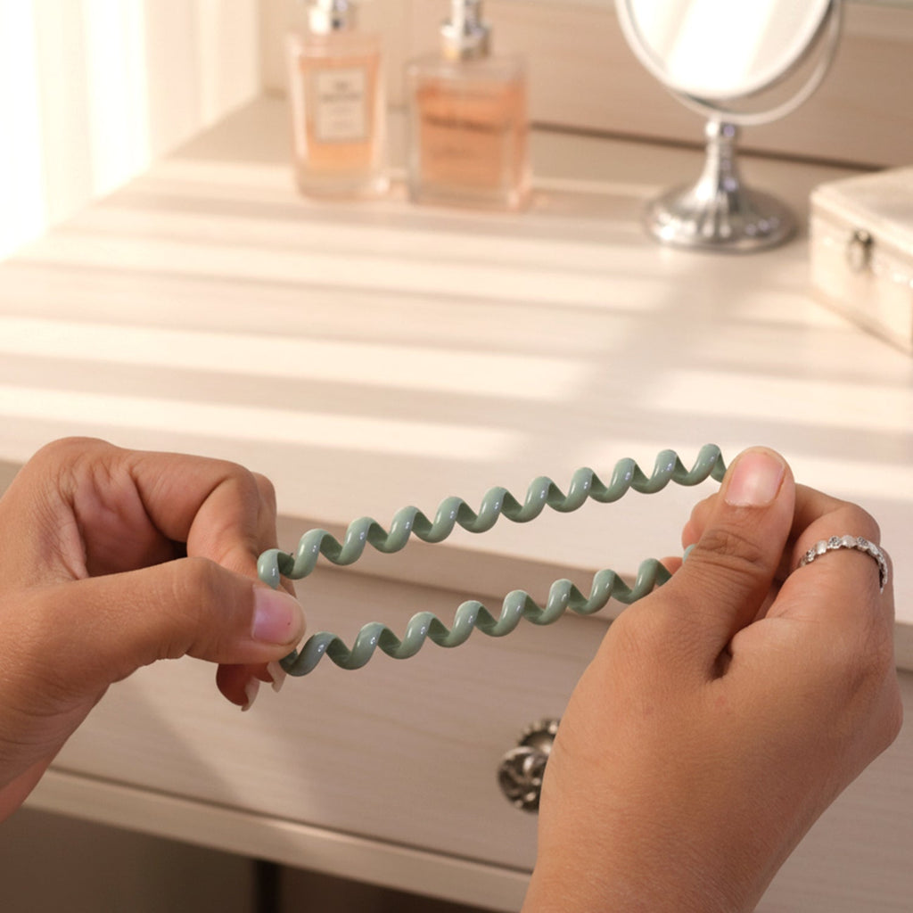 Soft Stretchable Telephone Wire Hair Bands – No Crease & Waterproof