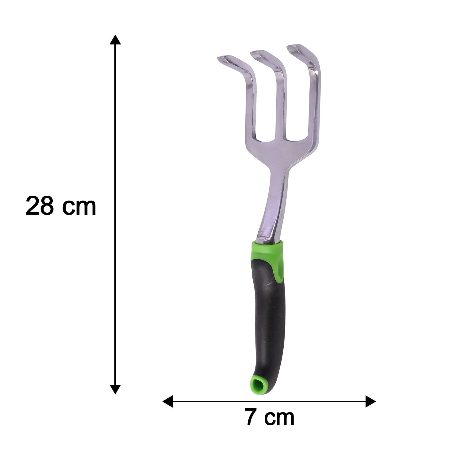 Handheld garden cultivator fork with non slip comfort grip