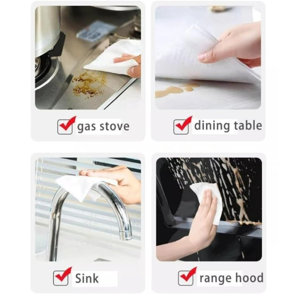 Pack of 80 wet wipes for greasy hobs, sinks and worktops
