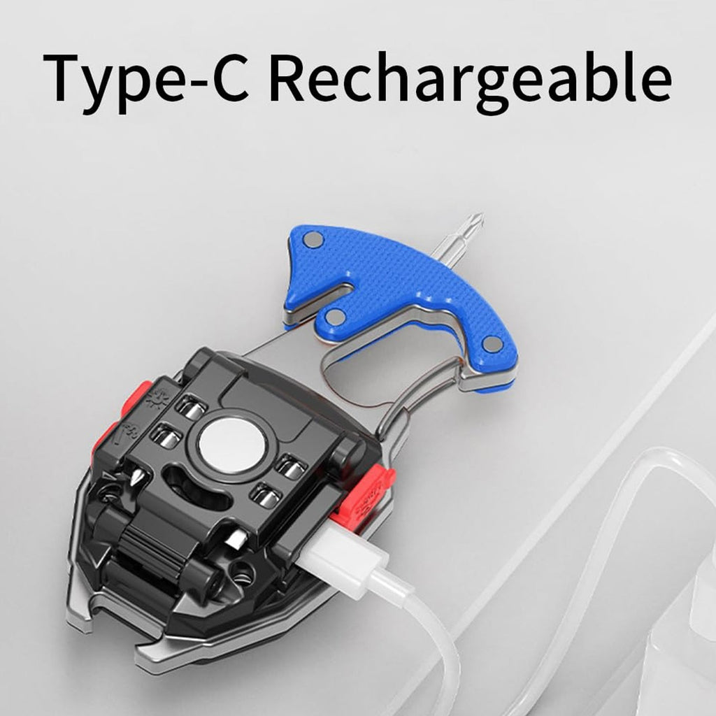 Travel LED Light Keychain Rechargeable Multifunction Mini Flashlight (1 Pc)